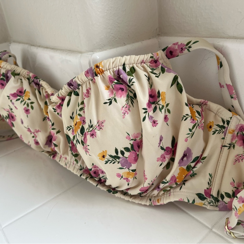 Floral Bikini Top (Structural Underwire) 36DD